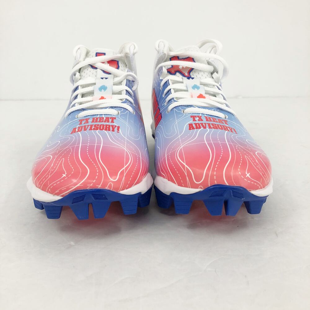 Under Armour Spotlight Fran RM 4 TX Football Cleats KIDS 5 Red White Blue NWOB - Picture 6 of 13